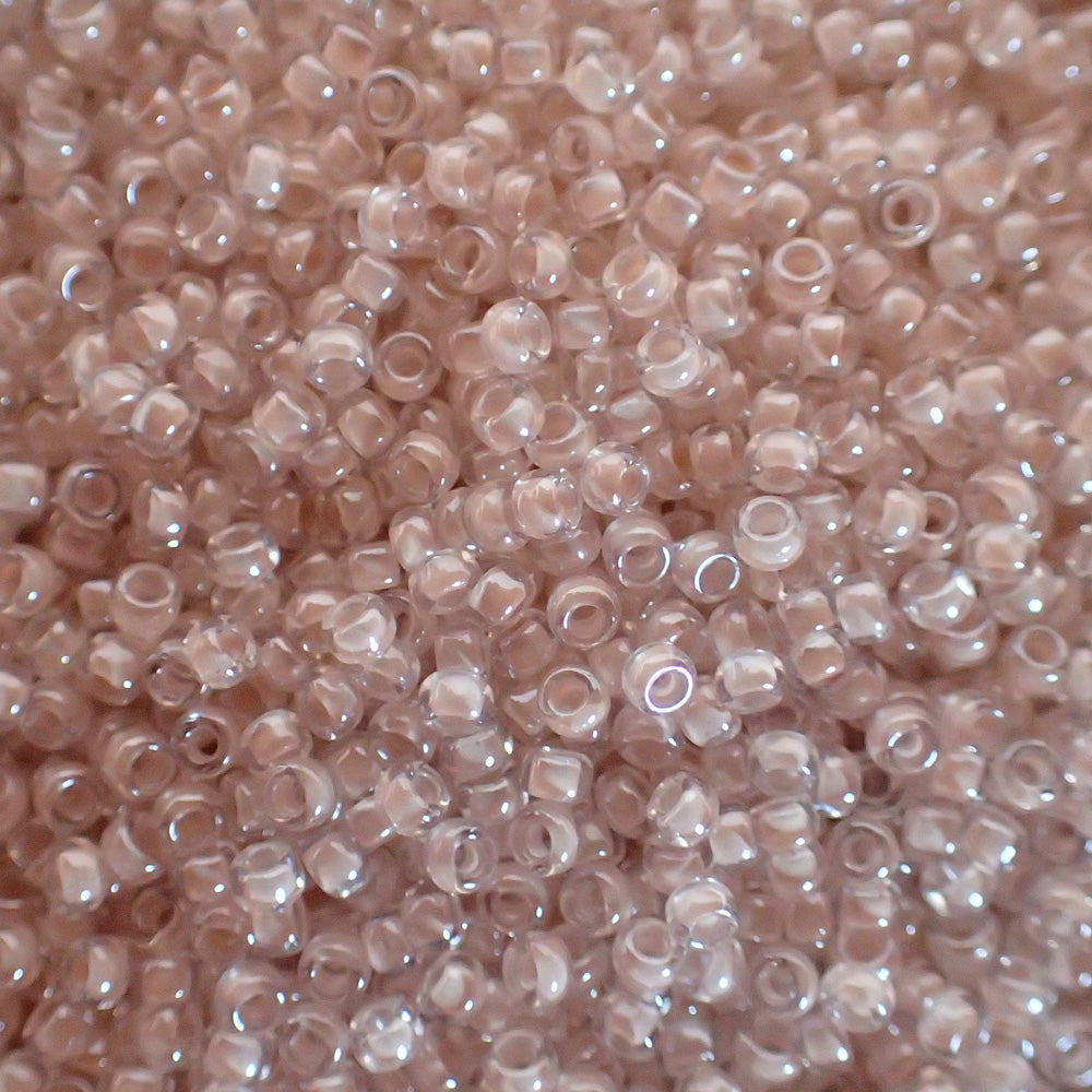 Rocaille Miyuki  15 - Blush cristal doublé 