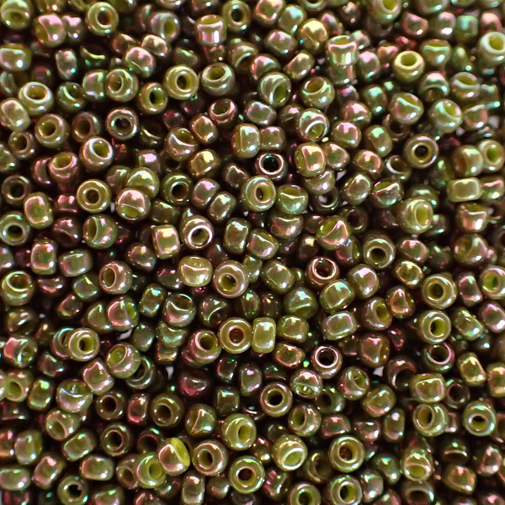 Rocaille 15 - Olive Dorée Opaque Luster AB