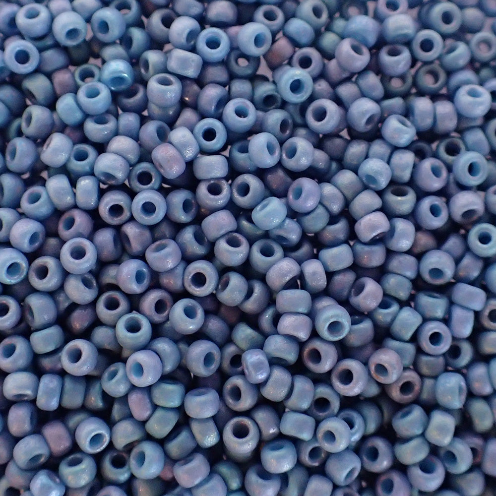 Rocaille Miyuki 15 - Bleu acier mat métallisé lustré