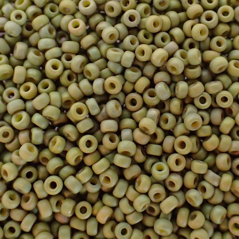 Rocaille Miyuki 15 - Olive clair mat Lustre Opaque