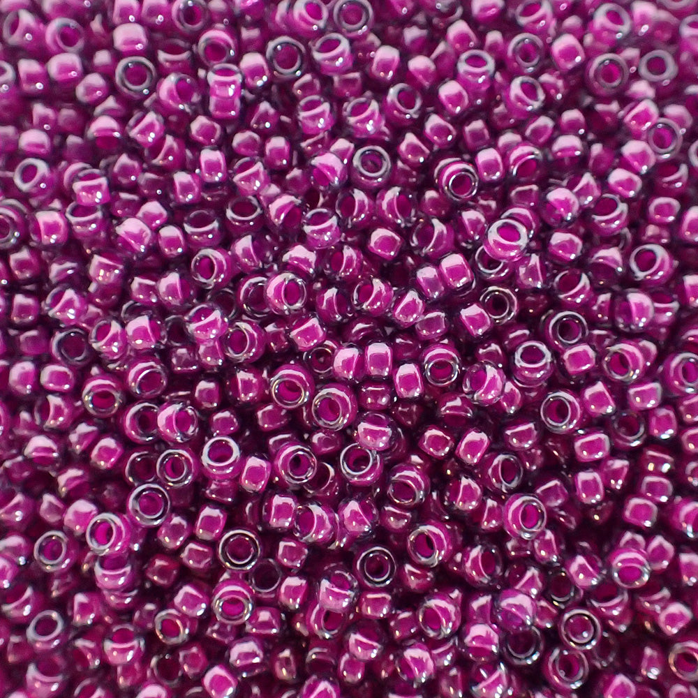 Rocaille Miyuki 15 - Fuchsia Cristal Doublé Lustré