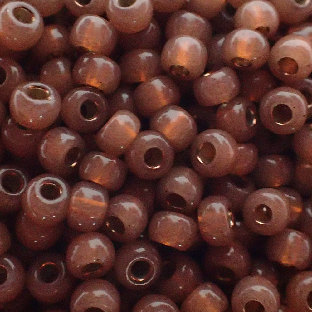 Rocaille 6 - Dyed Rose Bronze S/L Alabaster (4g)