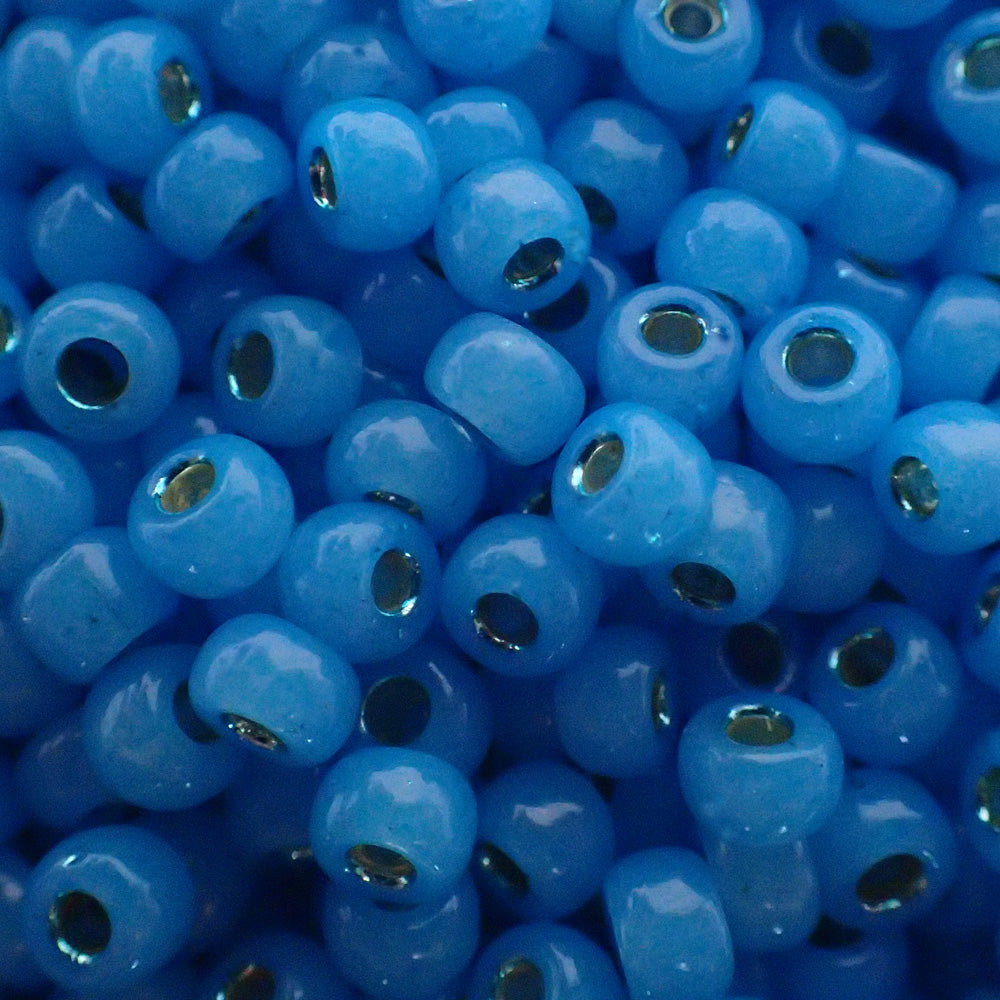 Rocaille 6 - Dyed Aqua S/L Alabaster (4g)