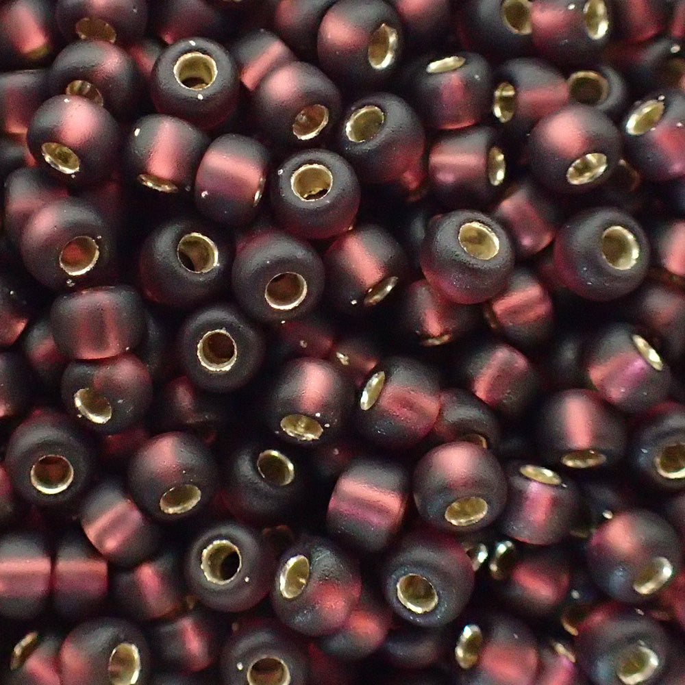 Rocaille 8 - Mat S/L Dark Smoky Amethyst (4g)