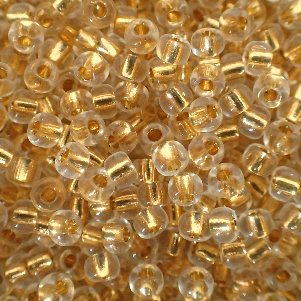 Rocaille 8 - Perle de verre - Cristal doublé or 24kt (4g)