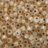 Rocaille 8 - Perle de verre - Opale doublé or jaune 24kt