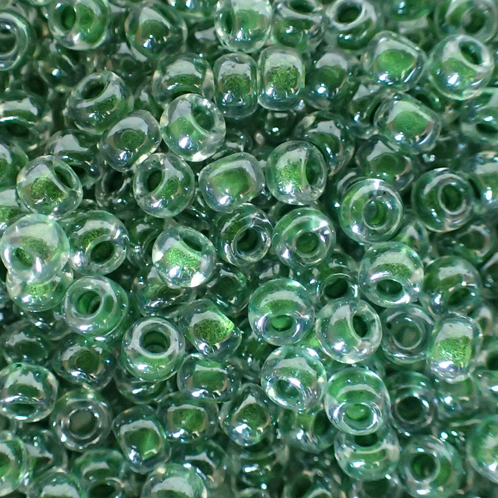 Rocaille 8 - Perle de verre - Cristal doublé vert forêt - 4 g