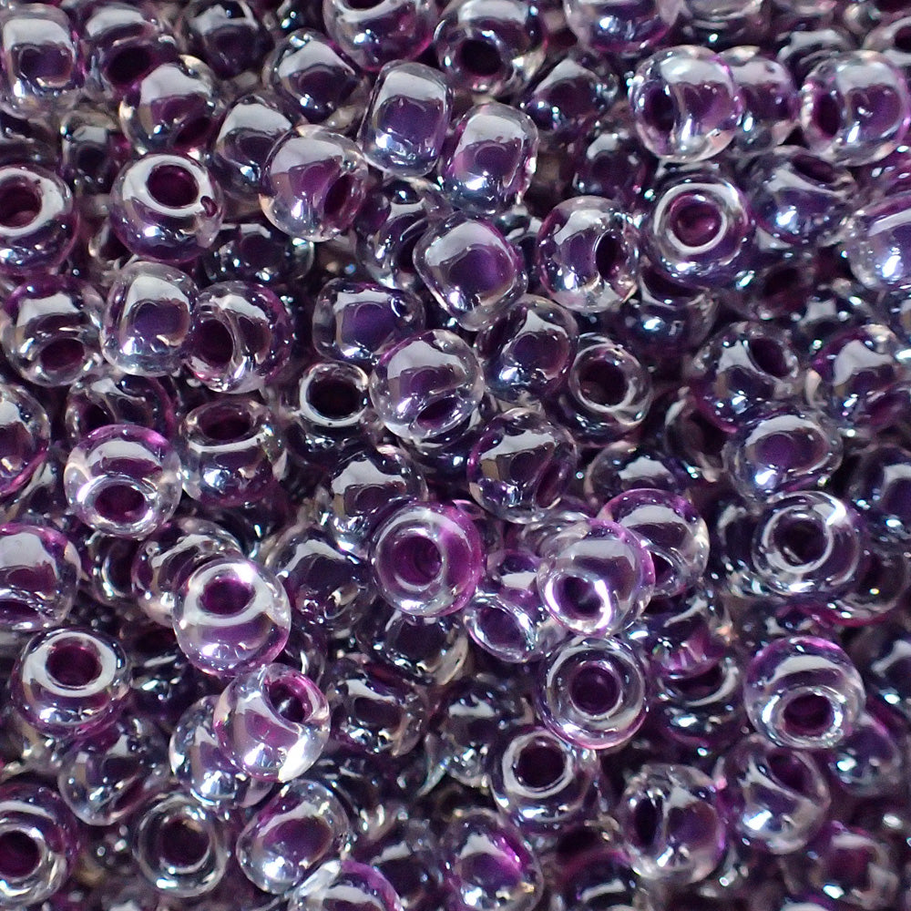 Rocaille 8 - Perle de verre - Cristal doublé raisin rouge - 4 g