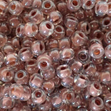 Rocaille 8 - Perle de verre - Cristal doublé brun cacao - 4 g