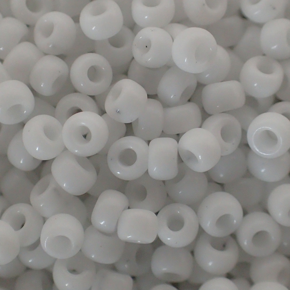 Rocaille 8 - Perle de verre - Blanc (4g) 