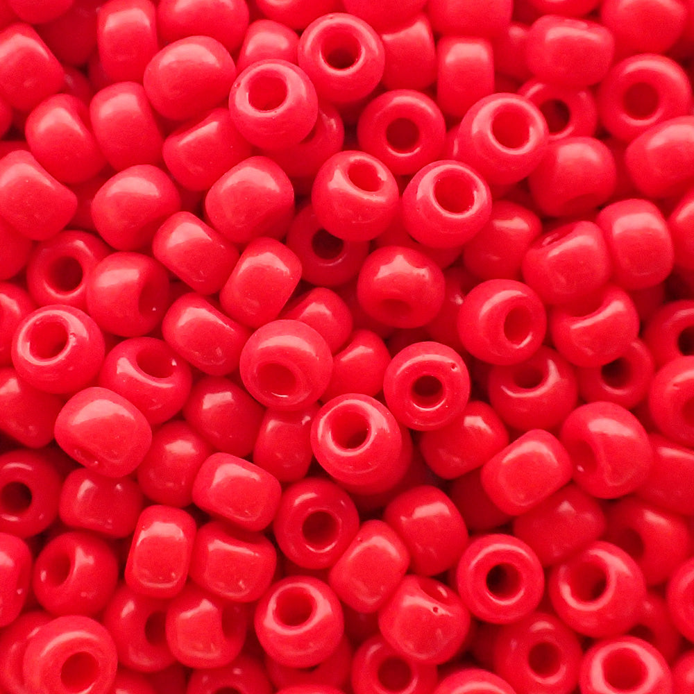 Rocaille 8 - Perle de verre - Rouge opaque (4g) 