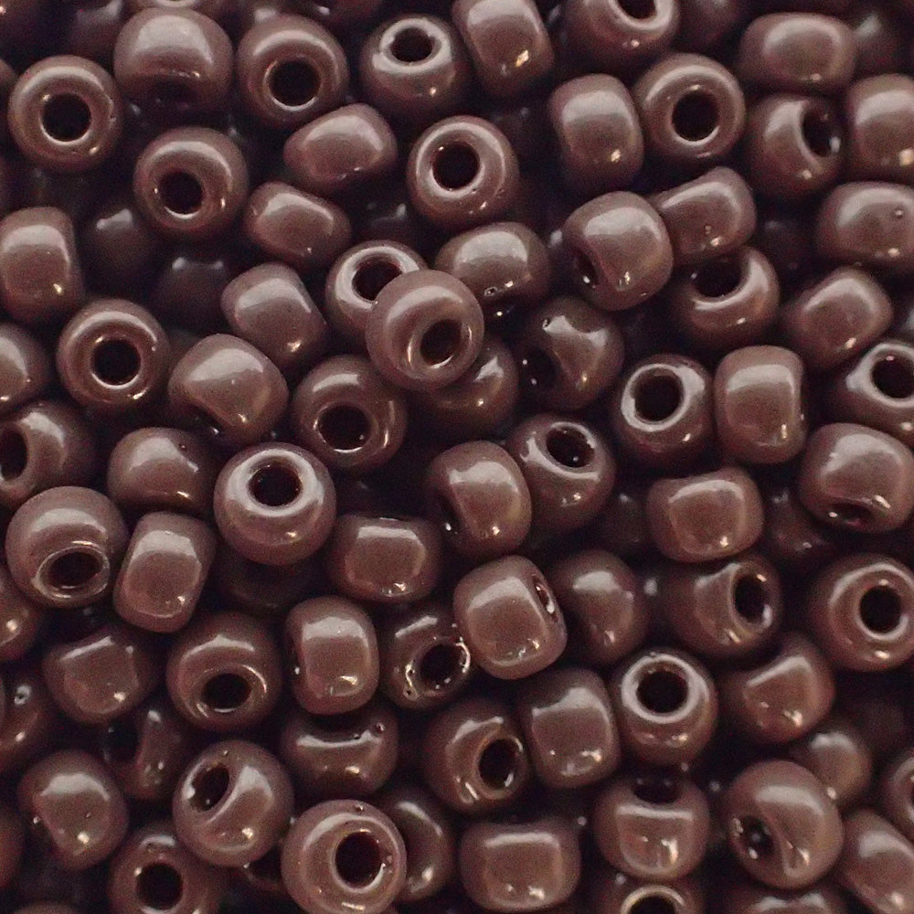 Rocaille 8 - Perle de verre - Brun - chocolat opaque  (4g) 