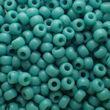 Rocaille 8 - Perle de verre - Vert Turquoise opaque  (4g) 