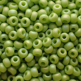 Rocaille 8 - Perle de verre - Jaune-Vert AB op mat - Chartreuse  (4g) 