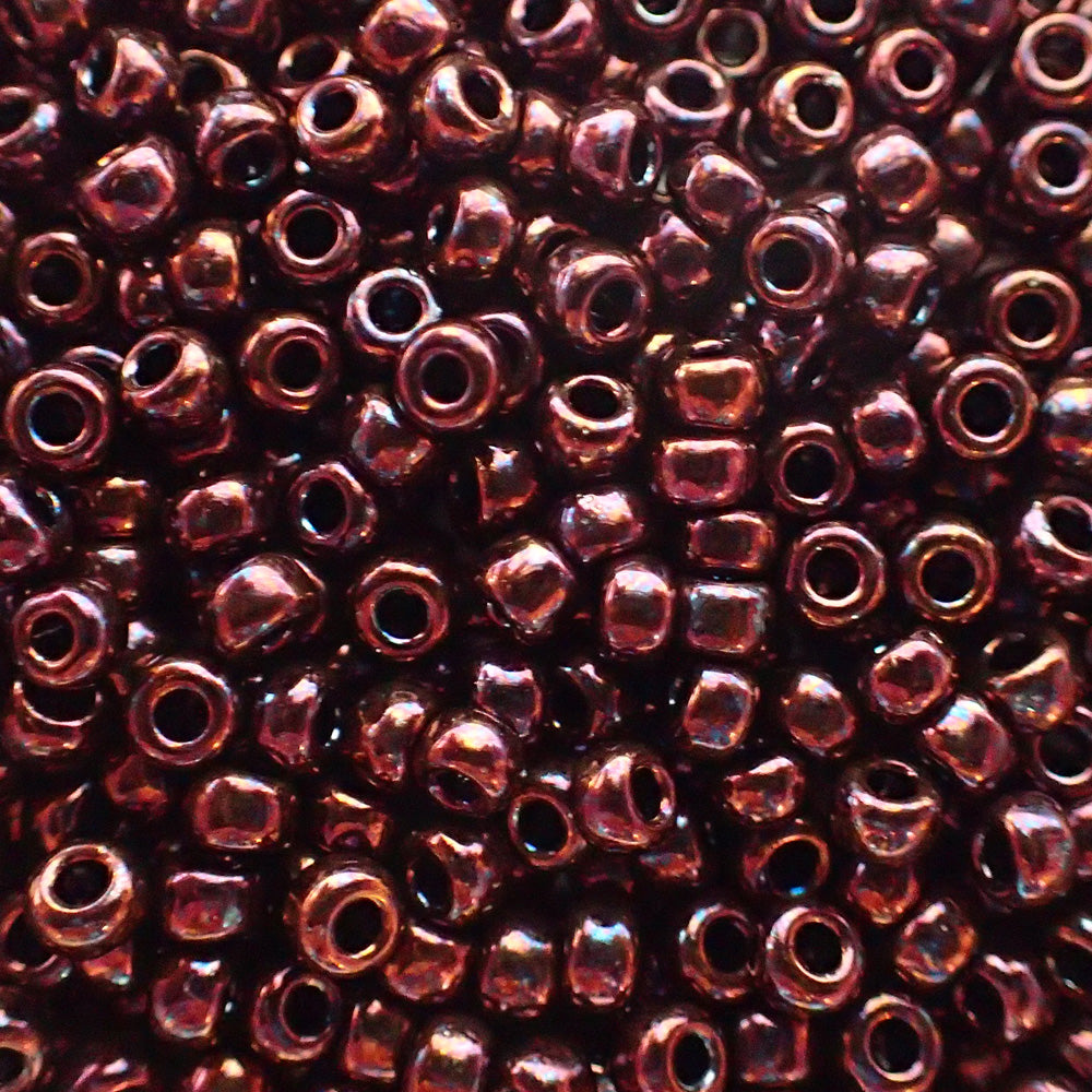 Rocaille 8 - Perle de verre -  Framboise foncé  (4g) 