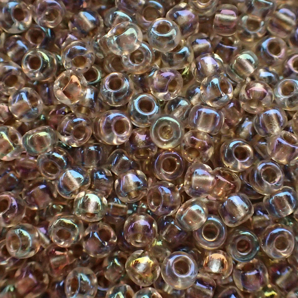 Rocaille 8 - Cristal Taupe doublé AB (4g)