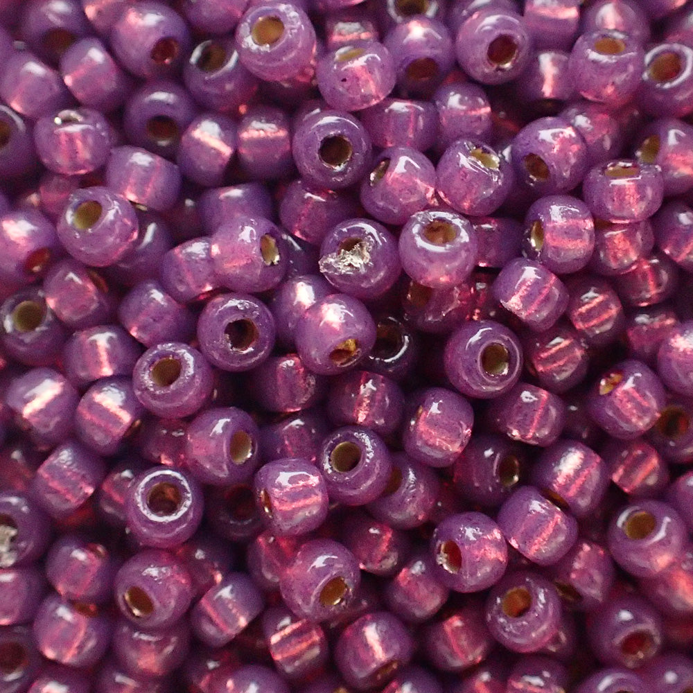 Rocaille 8 - Perle de verre Duracoat - Lilas foncé (4g)