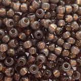 Rocaille 8 - Perle de verre Duracoat - Gris - brun foncé -Taupe  (4g)