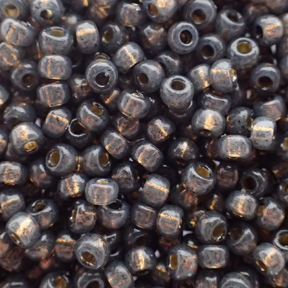 Rocaille 8 - Perle de verre Duracoat - Gris Fumé  (4g)