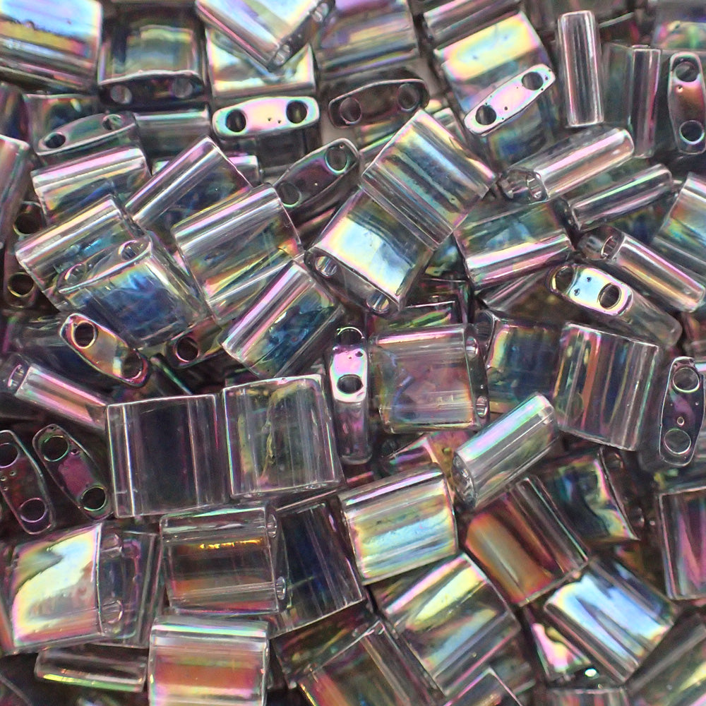 Tila - Dark Tr Gray Rainbow Luster ( 50 pces )