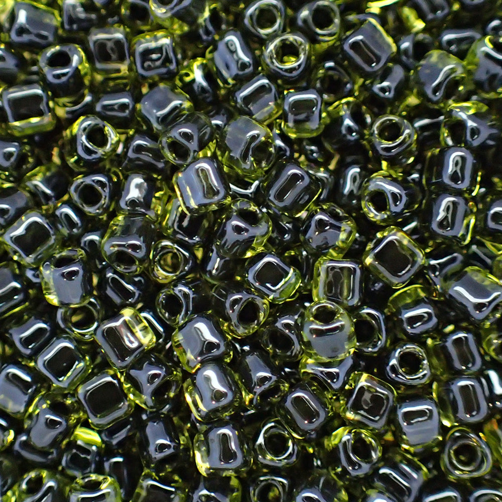 Triangle 10 - Black Lined Chartreuse