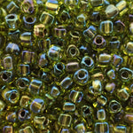 Triangle 8 - Spkl Lined Chartreuse AB (4g)