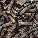 Bougle torsadé 2x6 - Or Antique Mat Noir (4g)