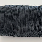 Cordon de Nylon tressé - Noir 2 mm (au mètre)