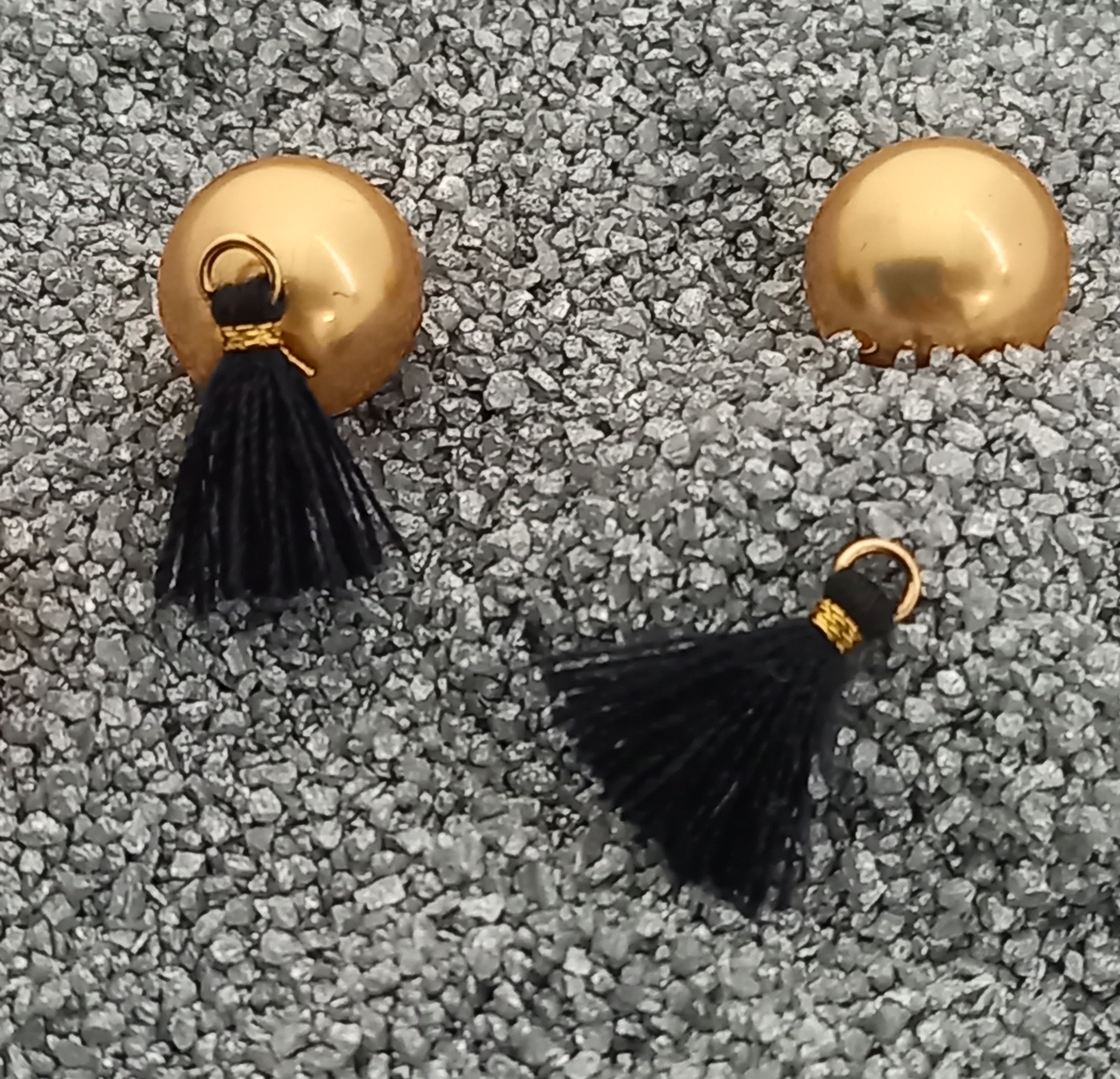 Mini pompon Noir (1 pce)