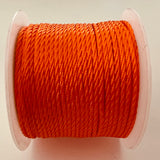 Cordon de Nylon - Orange Foncé 2 mm (au mètre)