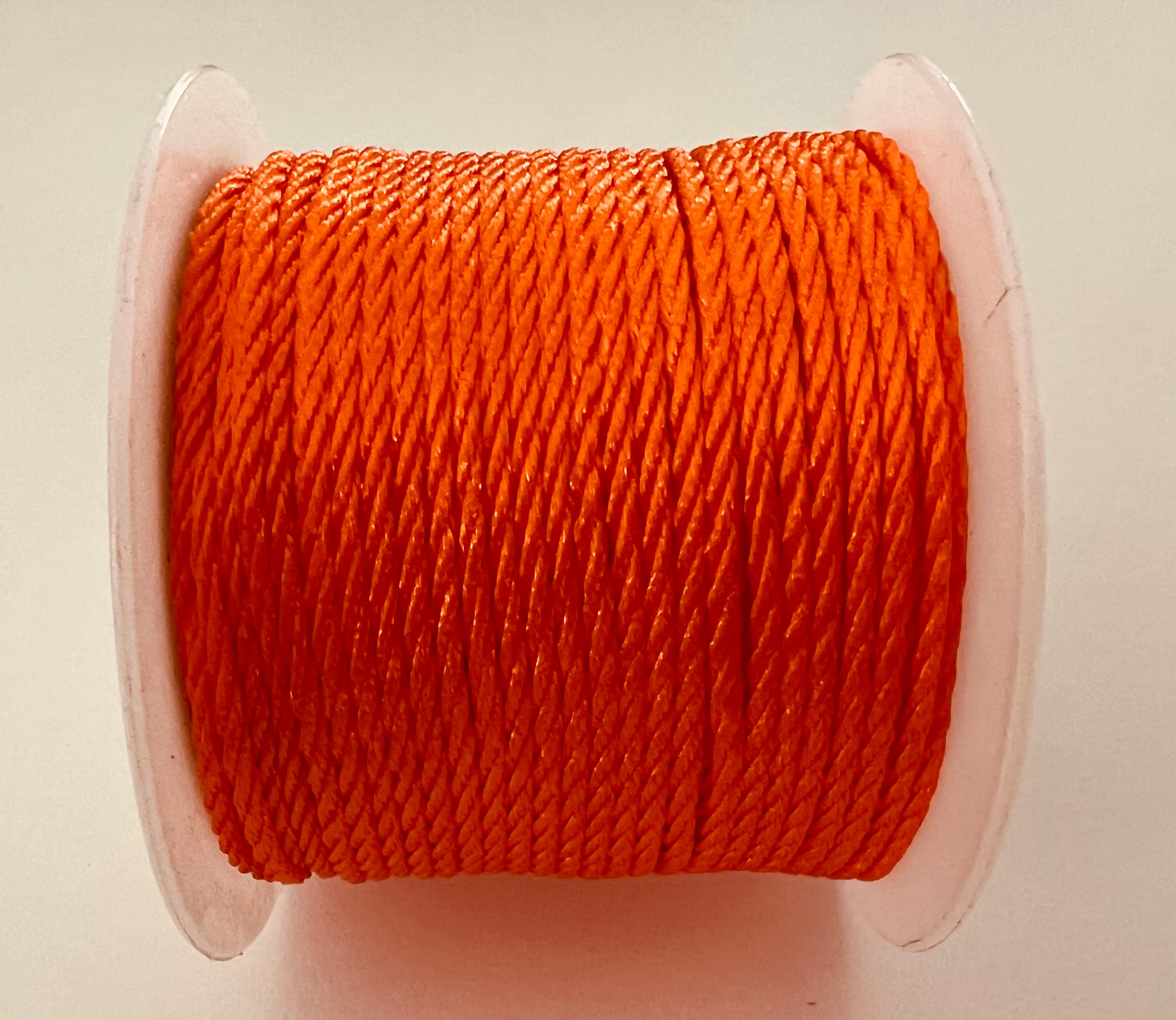 Cordon de Nylon - Orange Foncé 2 mm (au mètre)
