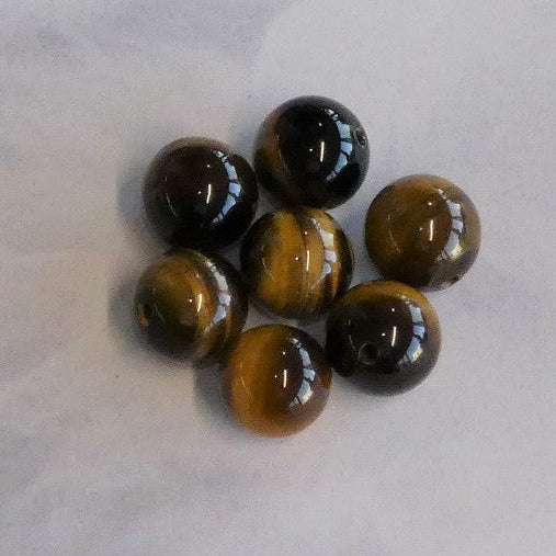 Ronde 12 - Oeil de tigre Grade A (5pces)