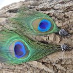 Pendentif - Plume de Paon grande (1pce)