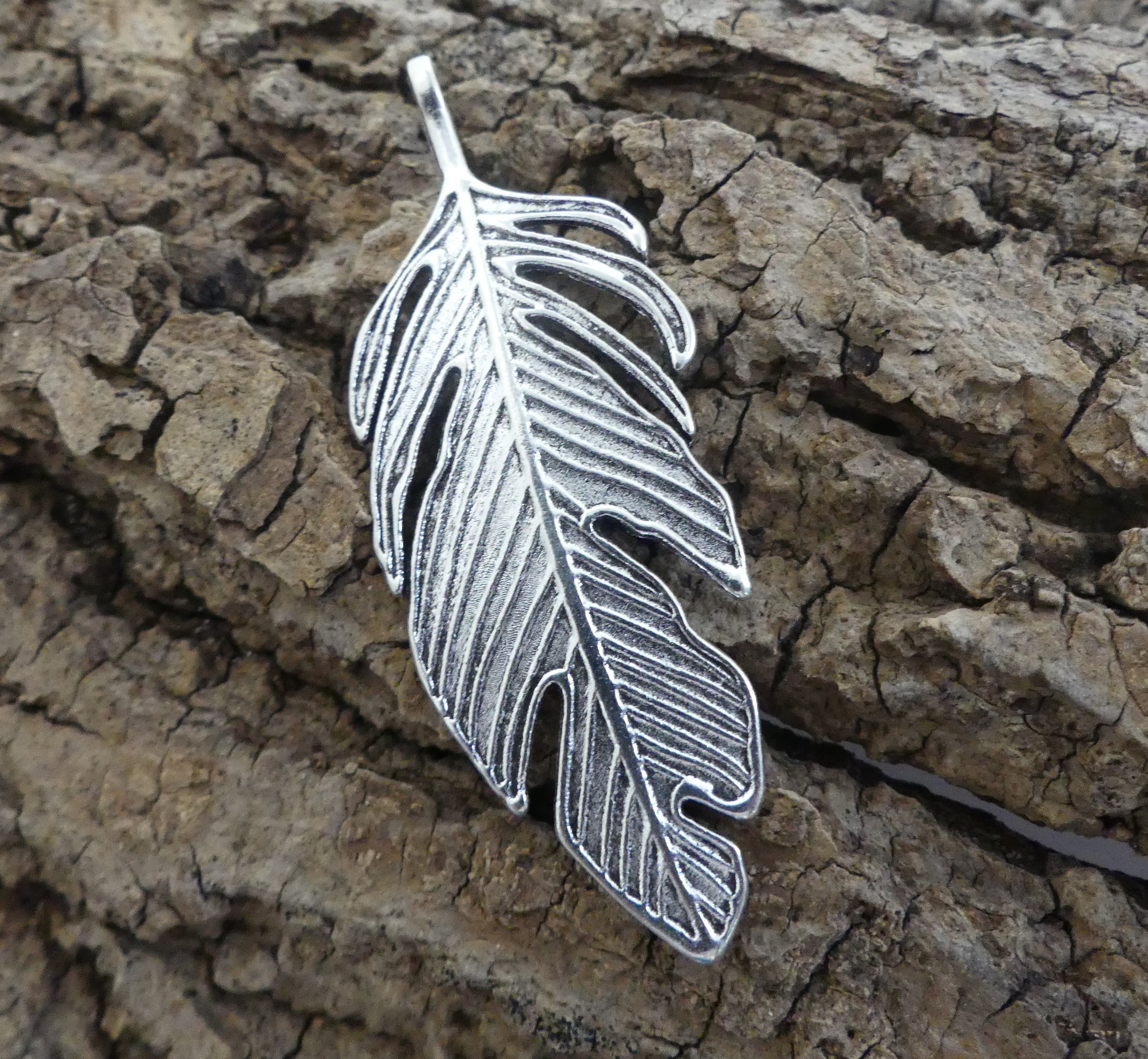 Pendentif - Plume style Tibétain (1 pce)
