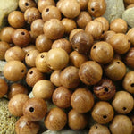 Ronde 8 - Perle en bois Terre de sienne (10 pces)