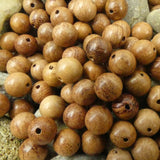 Ronde 8 - Perle en bois Terre de sienne (10 pces)