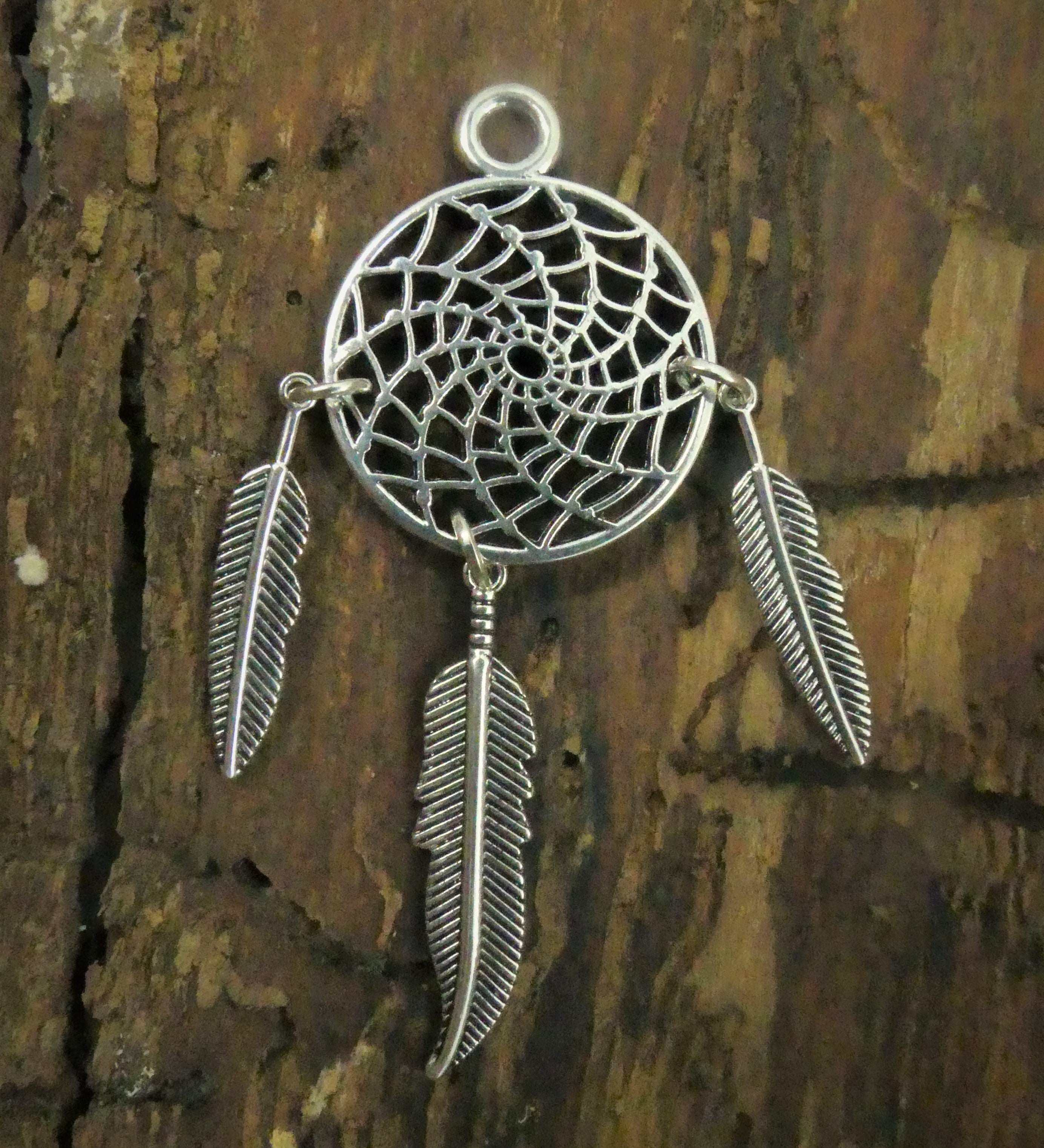 Pendentif - Attrape-rêve Argent antique (1 pce)