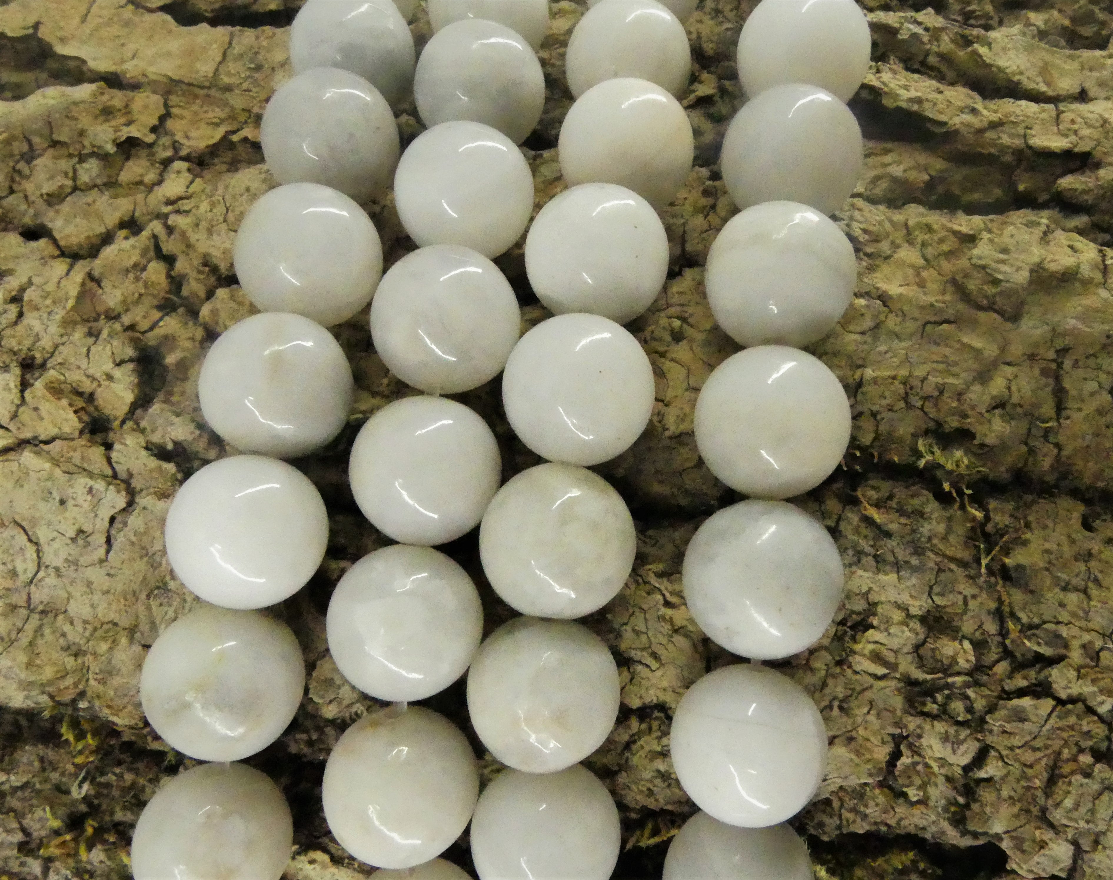 Ronde 10 - Agate fou blanche (5 pces)