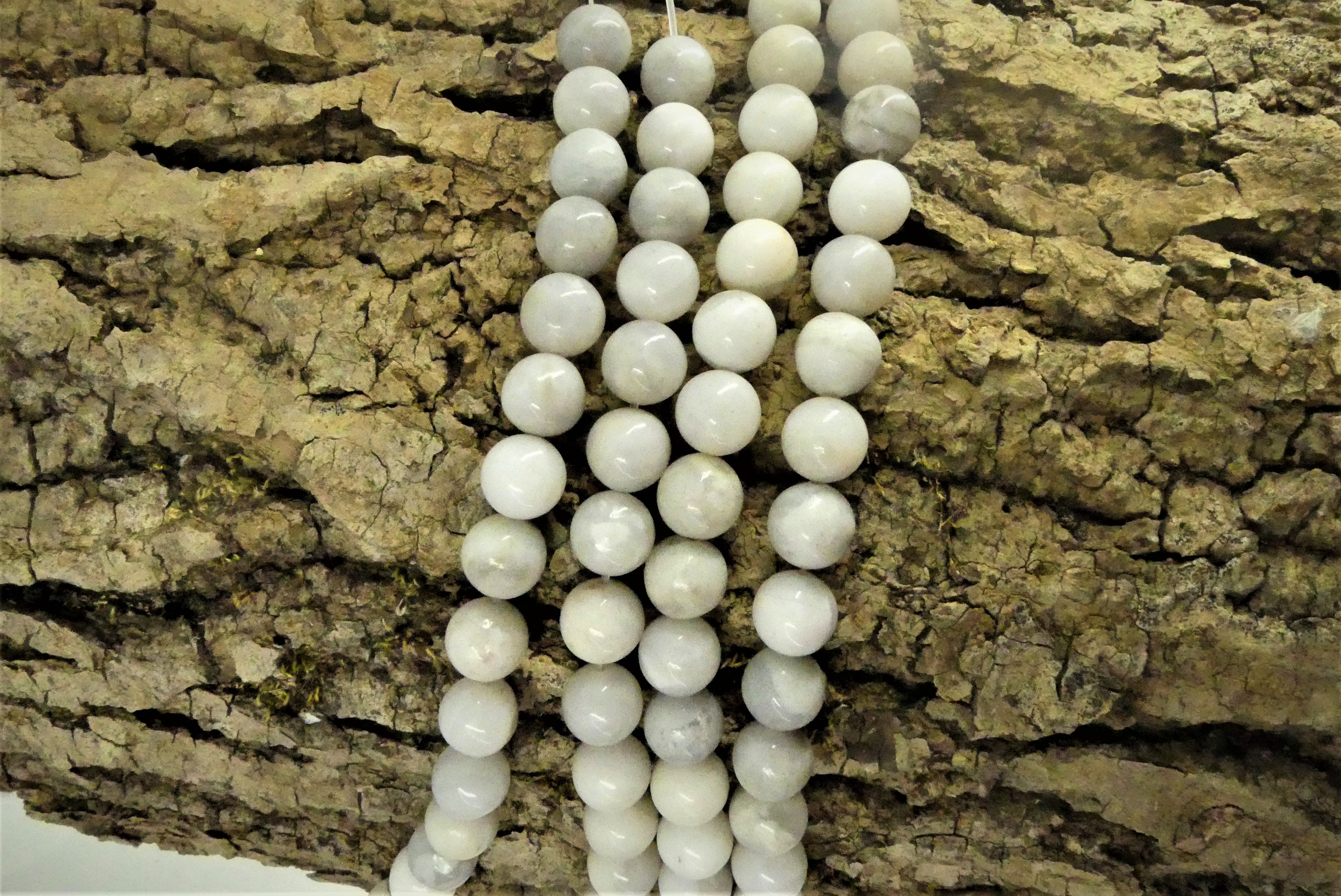 Ronde 10 - Agate fou blanche (5 pces)