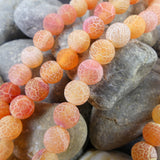 Ronde 8 - Agate Naturelle Craquelée Orange (10 pces)