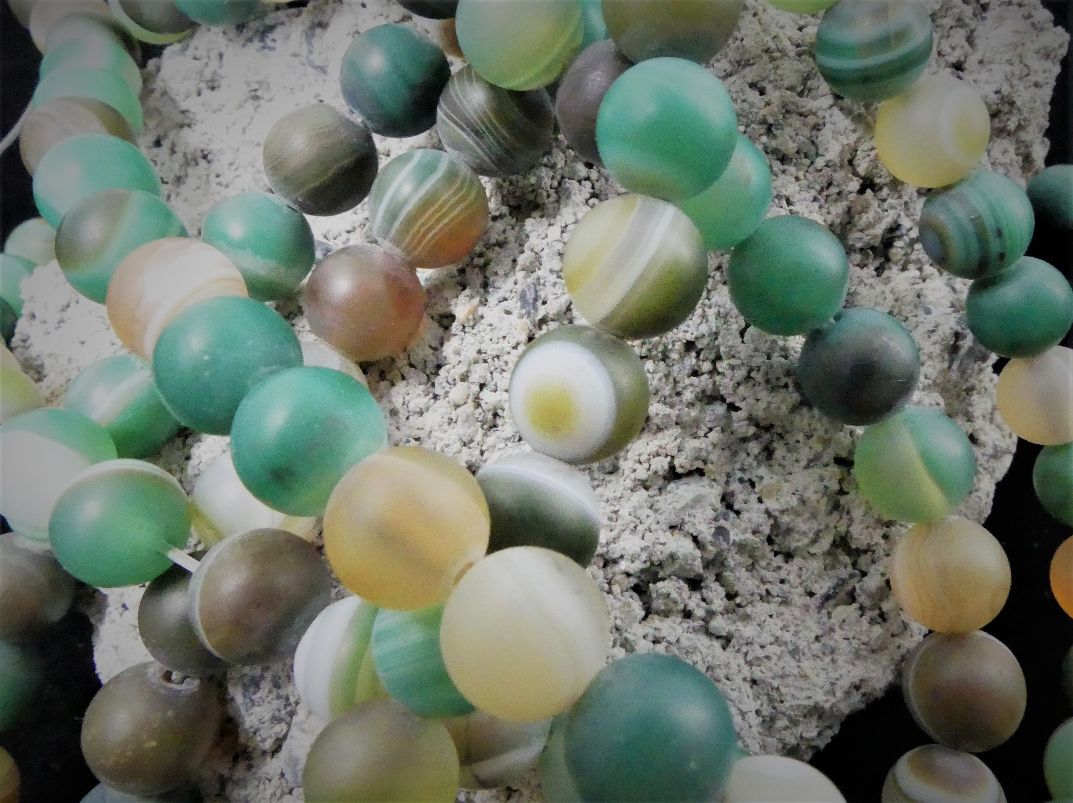 Ronde 8 - Agate rayée (10 pces)