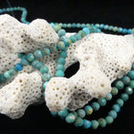 Ronde 3 - Howlite naturelle facettée teint turquoise (10 pces)