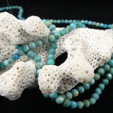 Ronde 3 - Howlite naturelle facettée teint turquoise (10 pces)