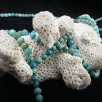 Ronde 3 - Howlite naturelle facettée teint turquoise (10 pces)