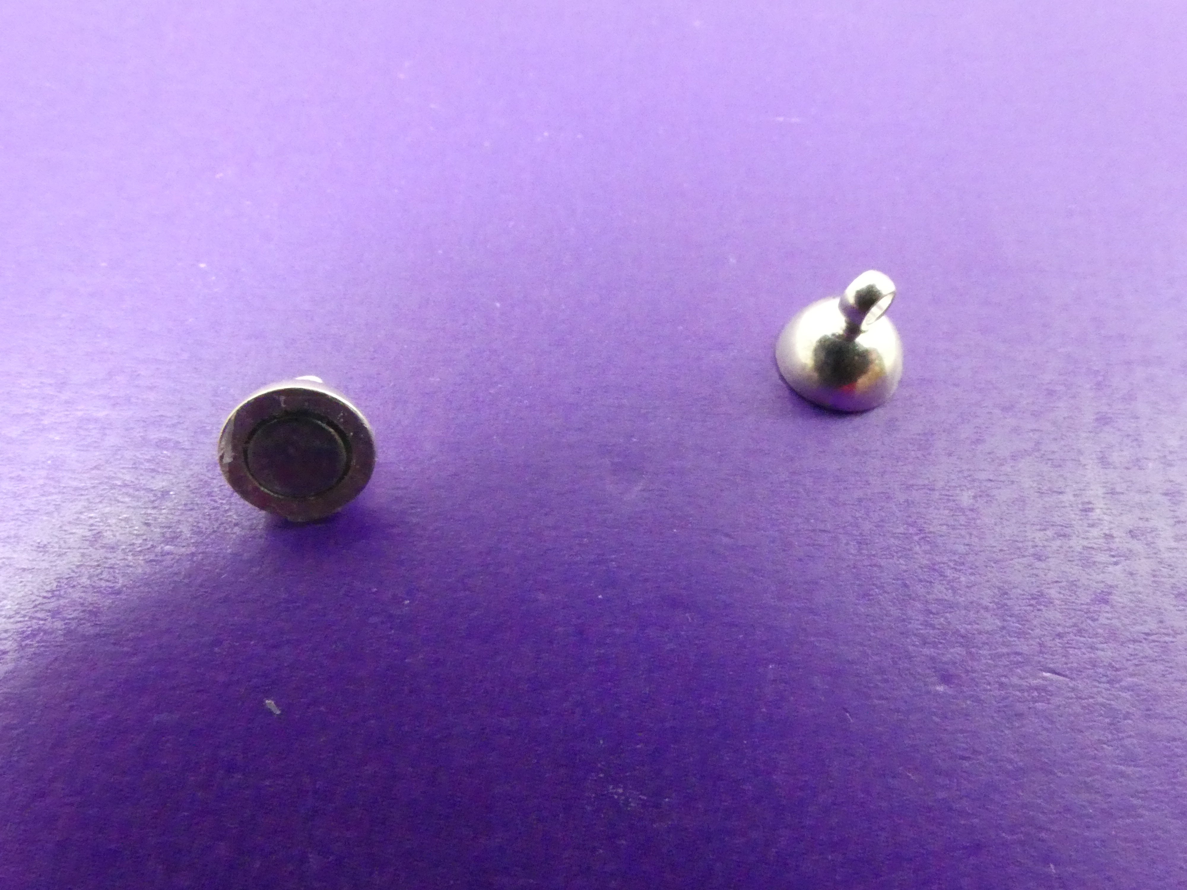 Fermoirs magnétiques en laiton - Couleur platine - 1pce