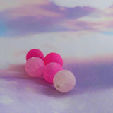 Ronde 10 - Agate de feu Fuchsia givrée (5 pces)