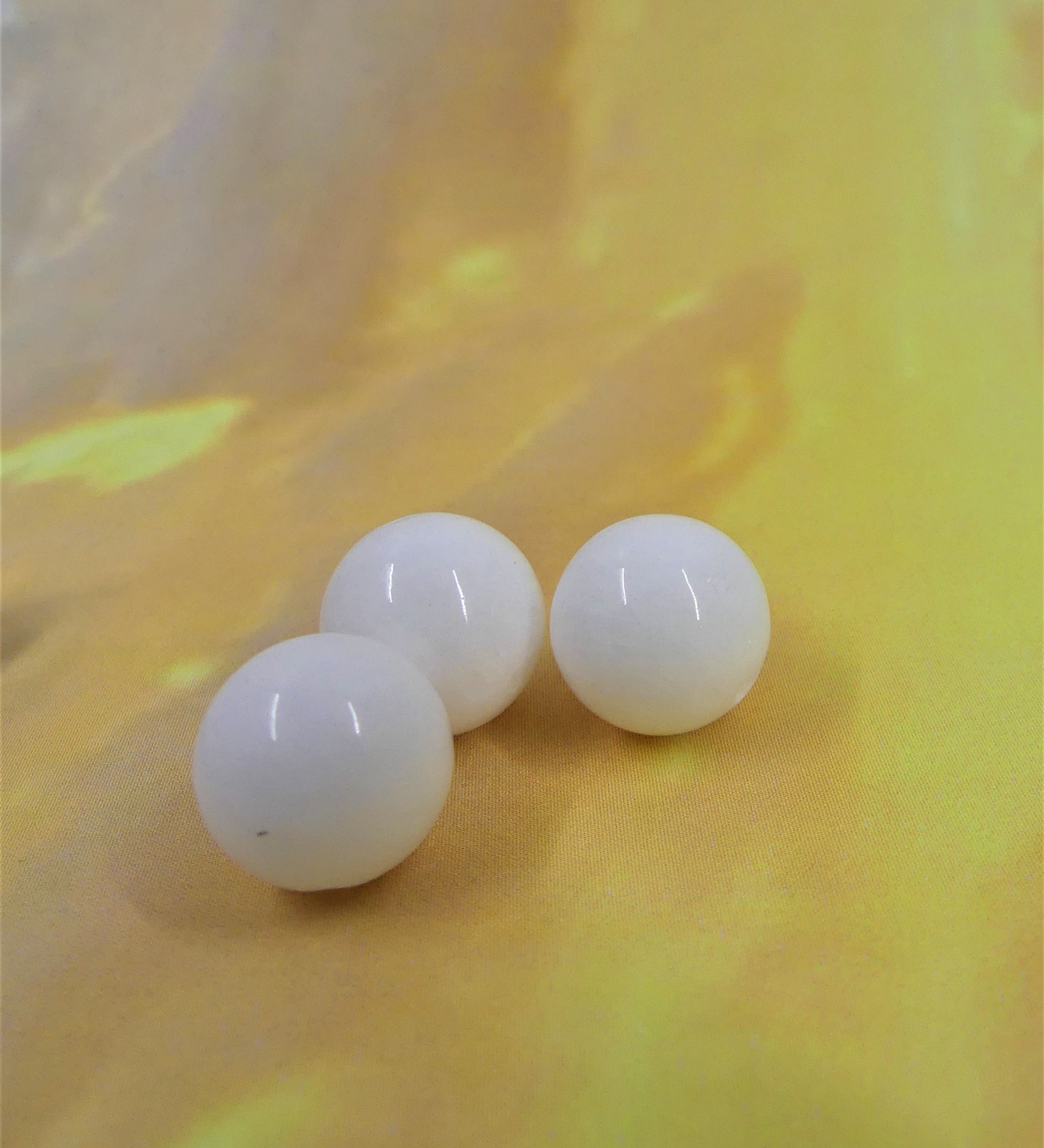 Ronde 10 - Jade naturelle Blanche (5 pces)