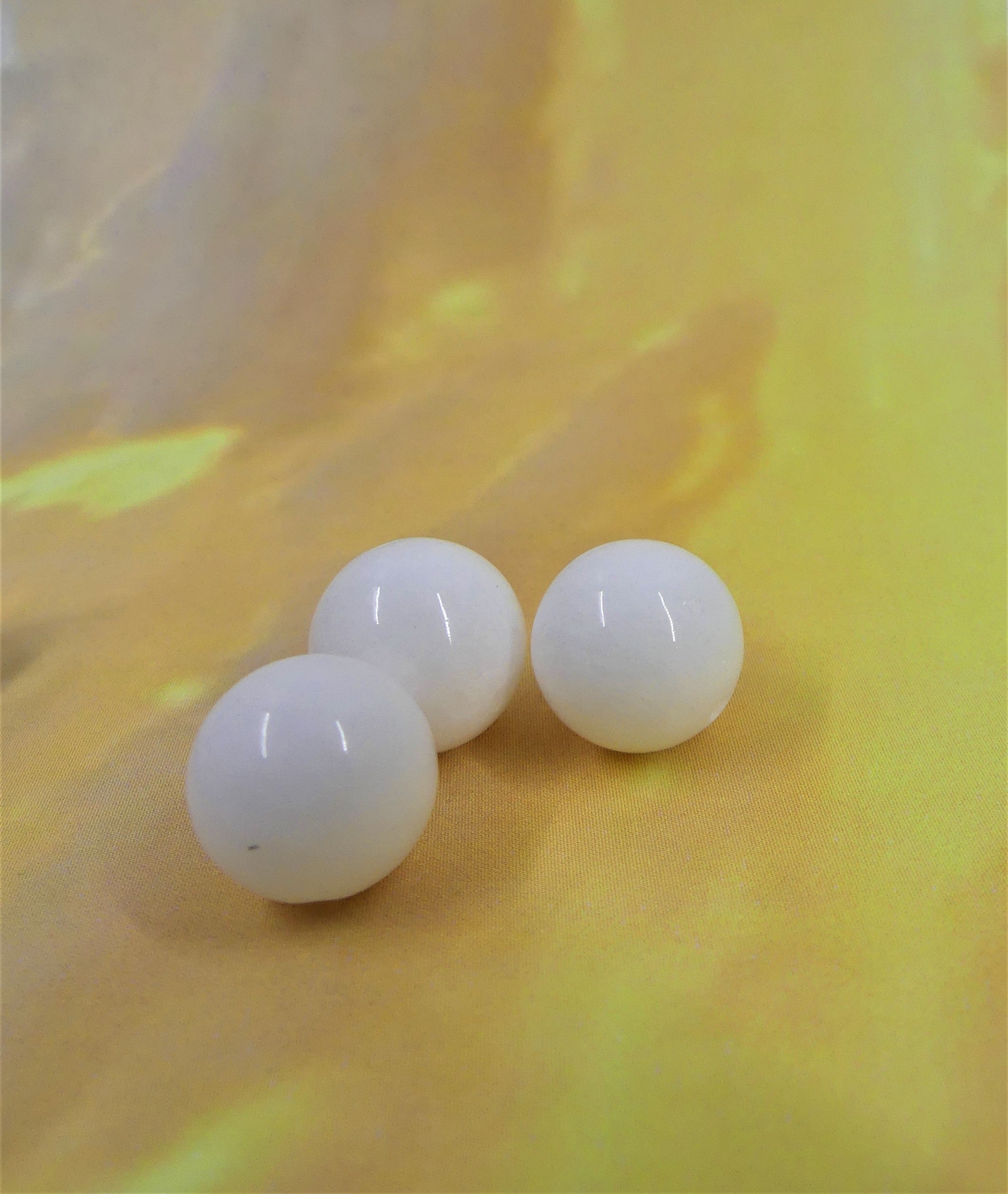 Ronde 10 - Jade naturelle Blanche (5 pces)