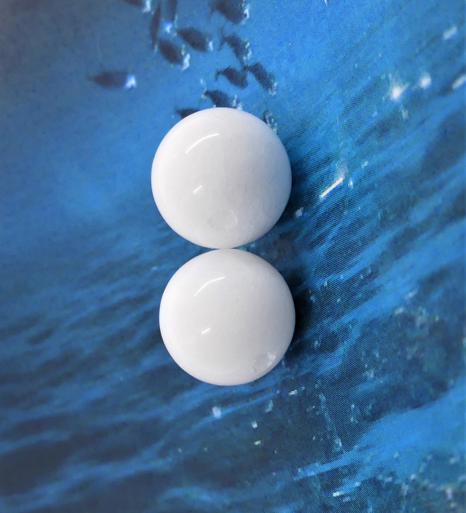 Ronde 10 - Jade naturelle Blanche (5 pces)