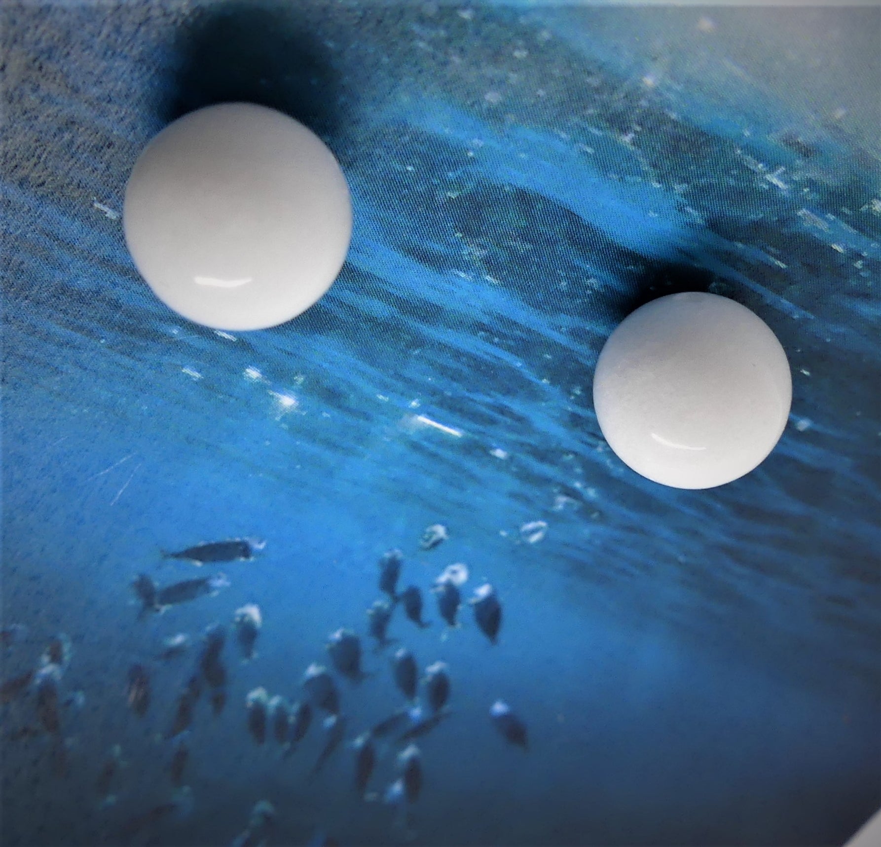 Ronde 10 - Jade naturelle Blanche (5 pces)